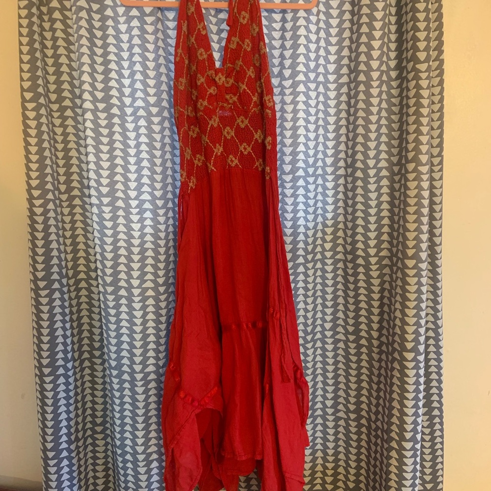 ♥️Boho Red Halter Dress♥️